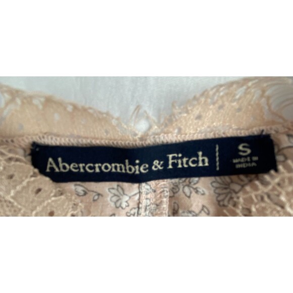 Abercrombie & Fitch Tank Top Womens S Micro Floral Lace Pink Cami Flowy Cottage - Picture 8 of 10